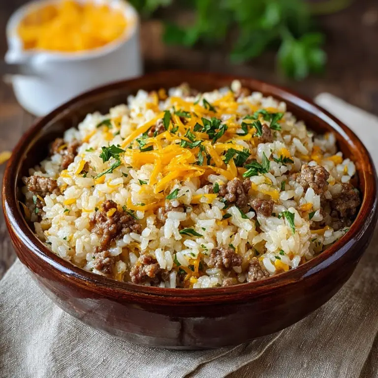 Cheesy Hamburger Rice Casserole Recipe