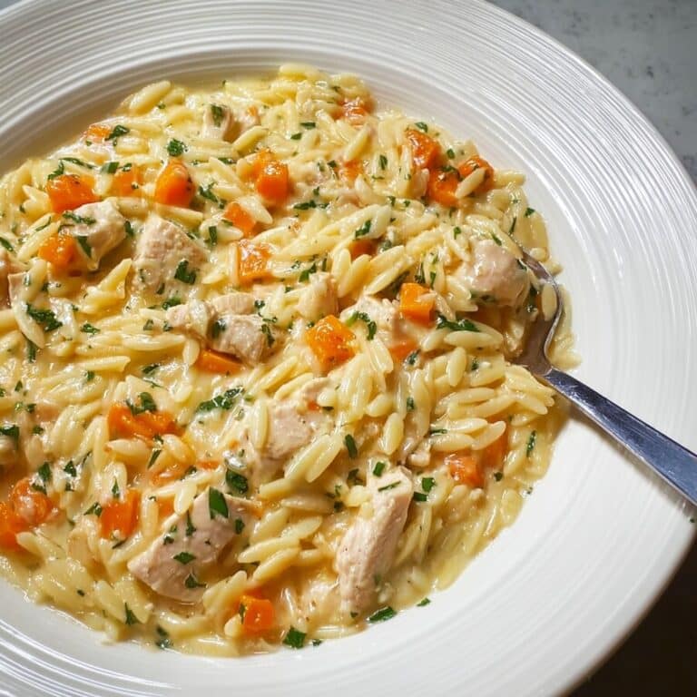 Creamy Chicken Pot Pie Orzo Recipe