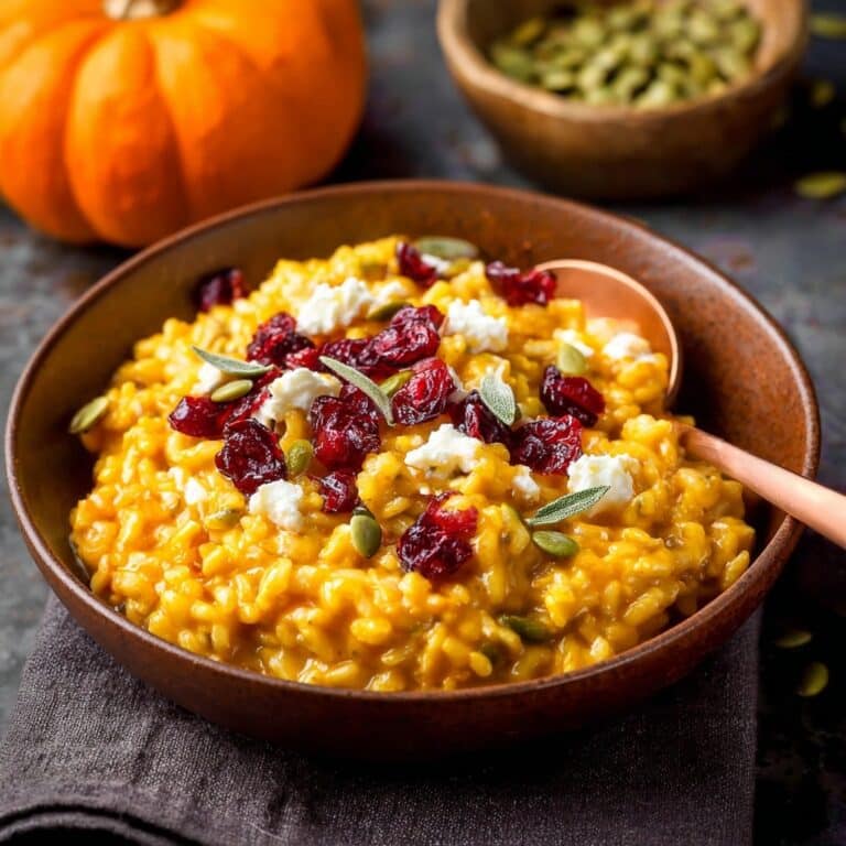 Baked Pumpkin Goat Cheese Risotto Recipe