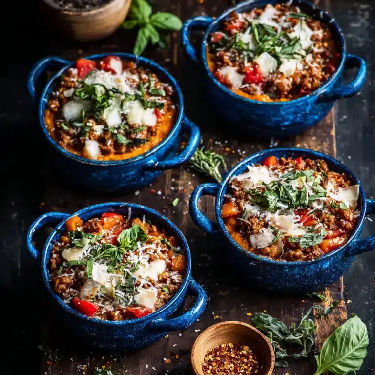 Cheesy Low Carb Pizza Bowl Recipe