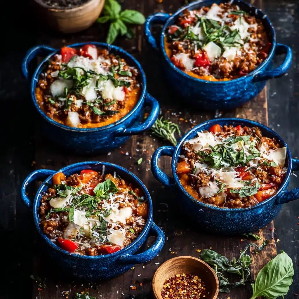 Cheesy Low Carb Pizza Bowl Recipe - Recipe Image