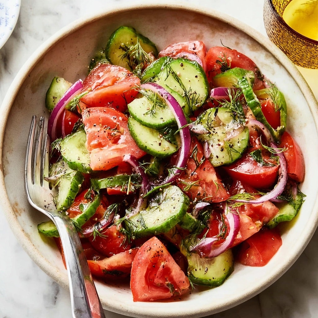 Cucumber-Tomato Salad: Summer’s Fresh Favorite Recipe - Recipe Image