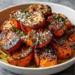 Garlic Parmesan Roasted Sweet Potatoes Recipe