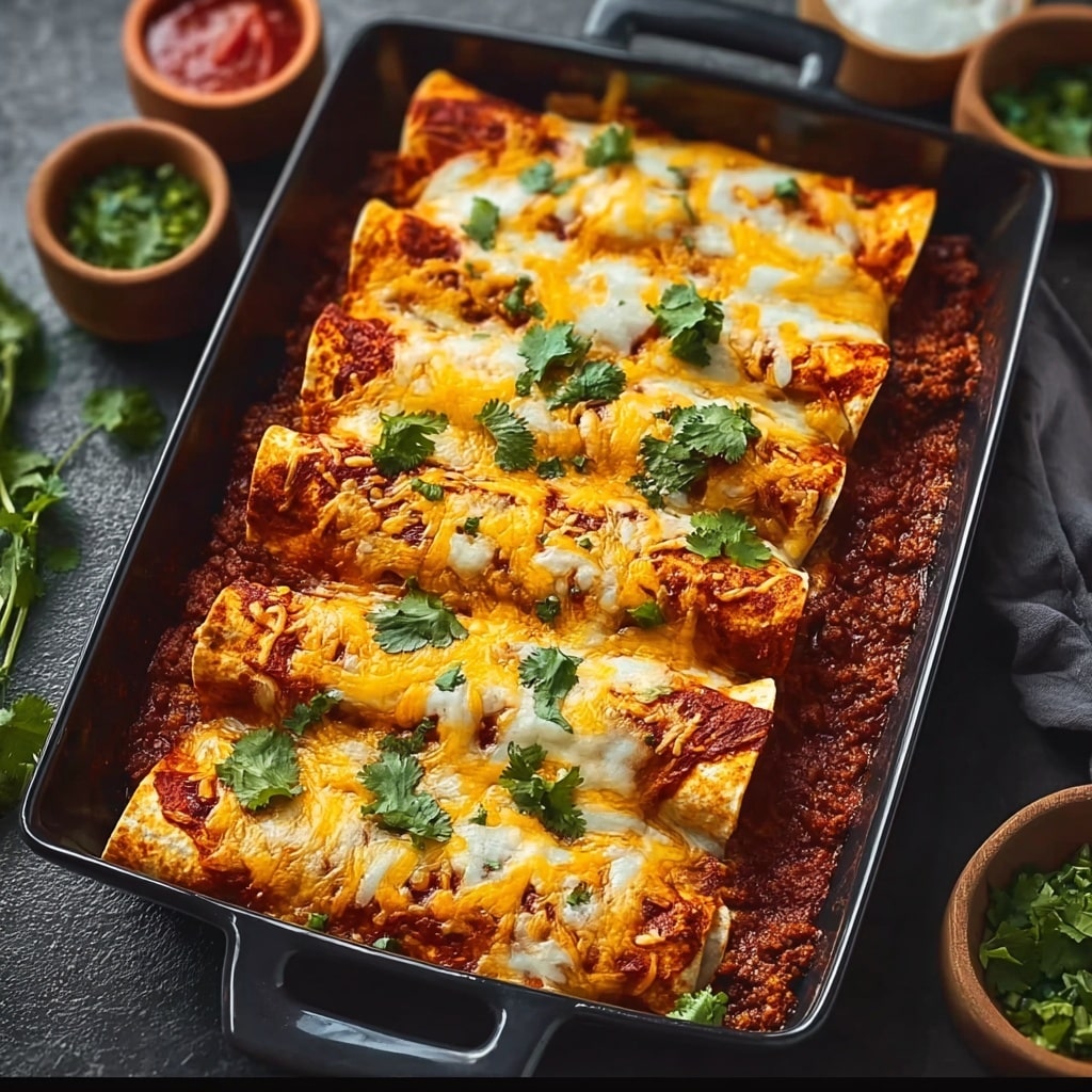 Ground Beef Enchiladas – A Flavorful and Easy Mexican Recipe - Recipe Image