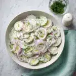 Easy Creamy Cucumber Salad Recipe