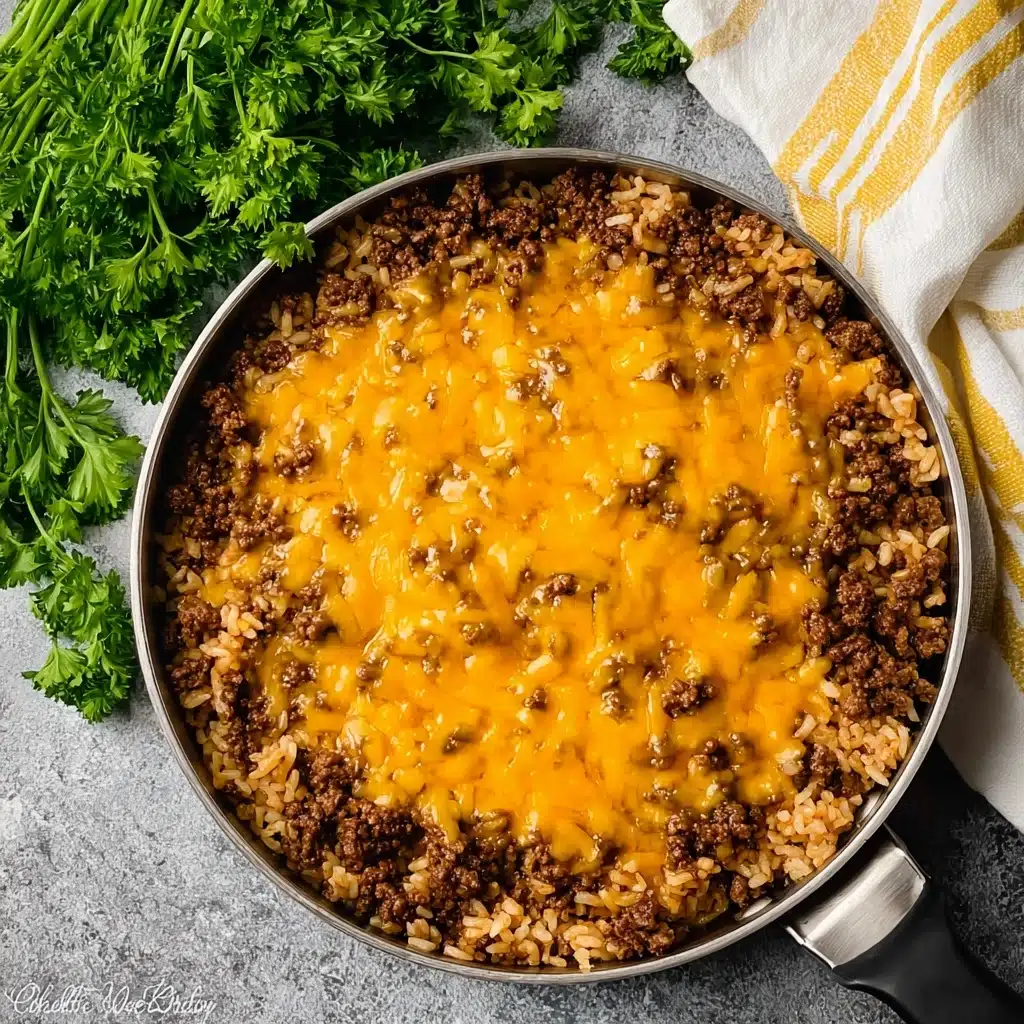 Cheesy Hamburger Rice Casserole Recipe - Recipe Image