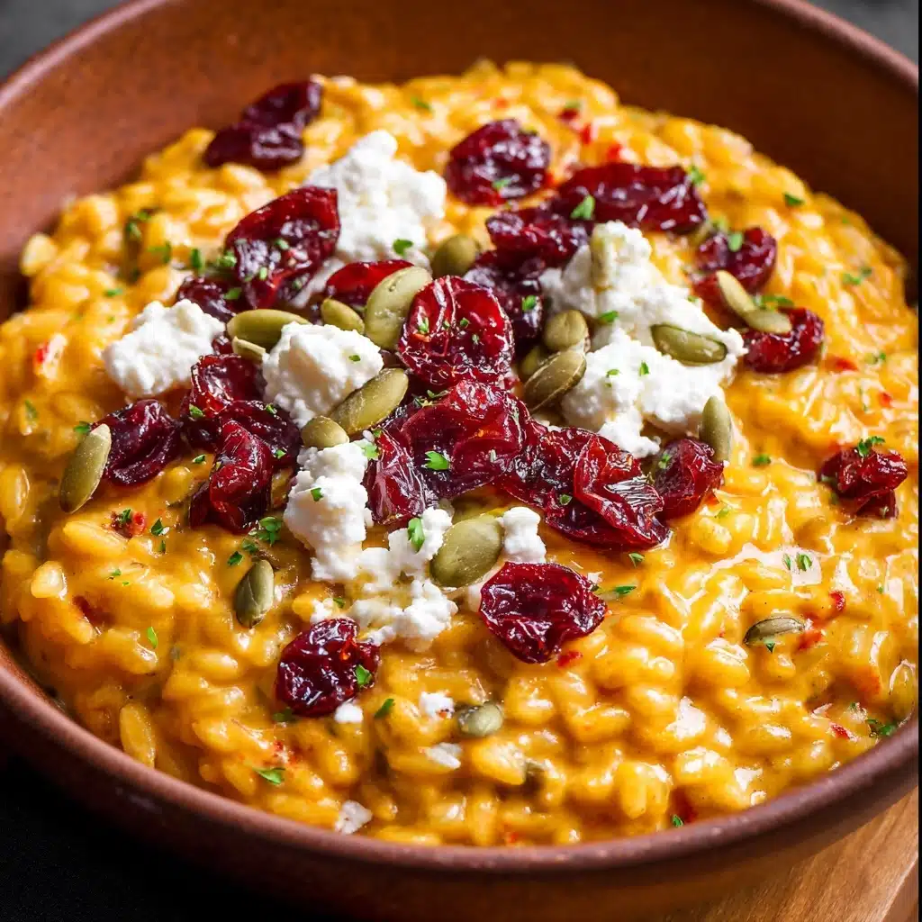 Baked Pumpkin Goat Cheese Risotto Recipe - Recipe Image
