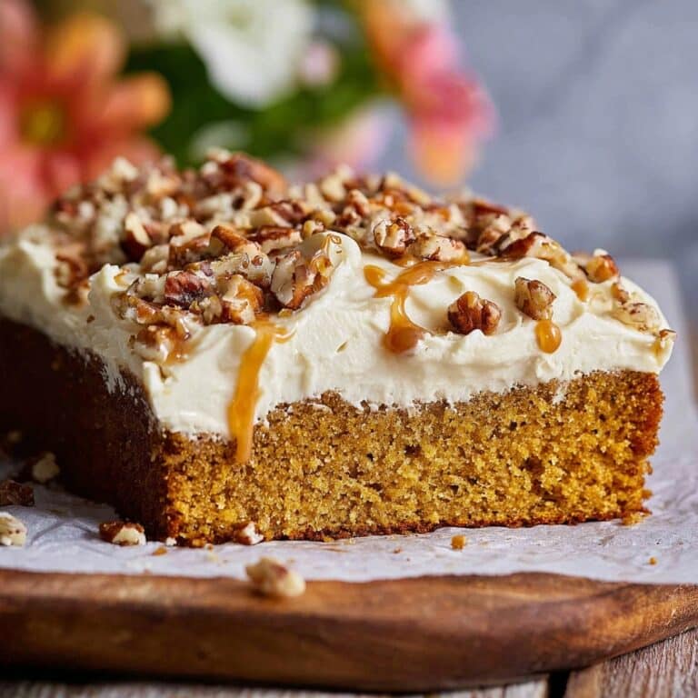 Pumpkin Spice Gooey Cake with Cream Cheese Frosting Recipe