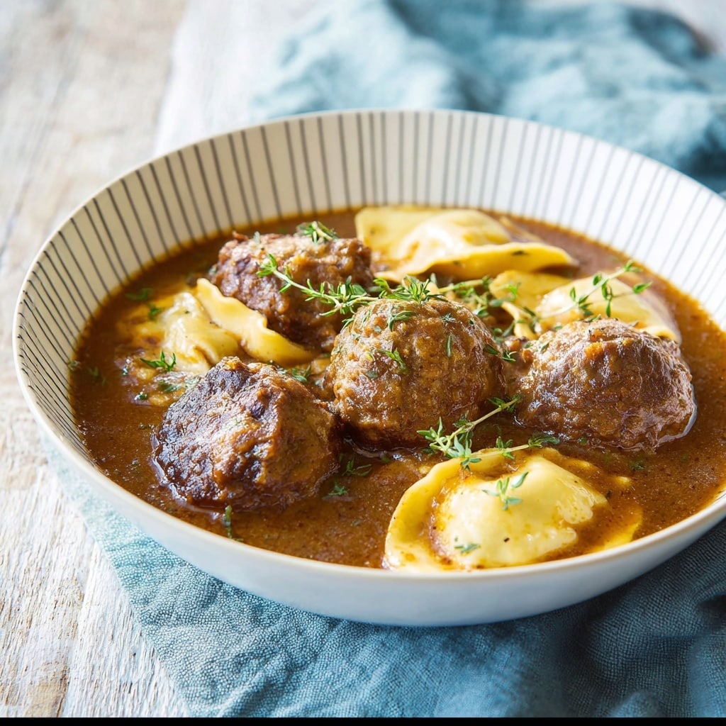 Pierogi and Meatball Skillet Recipe - Recipe Image