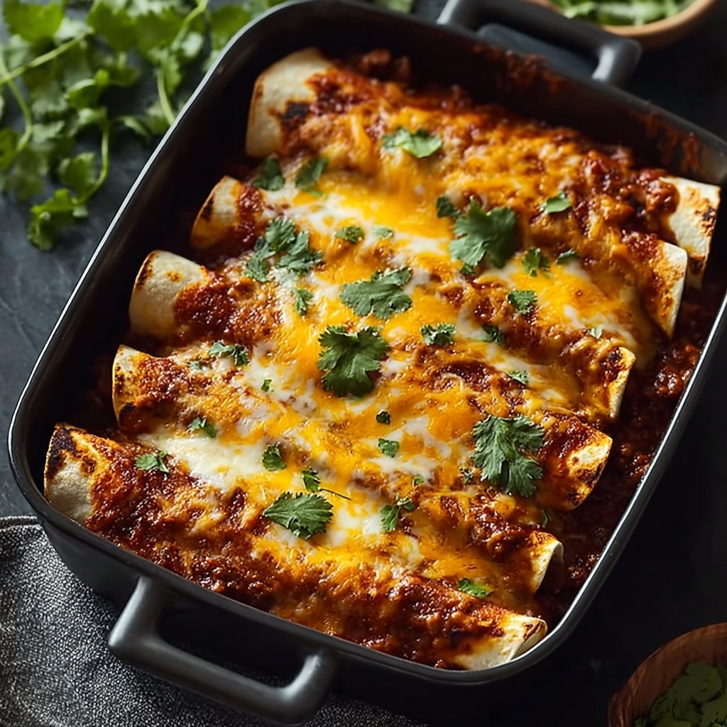 Ground Beef Enchiladas – A Flavorful and Easy Mexican Recipe - Recipe Image