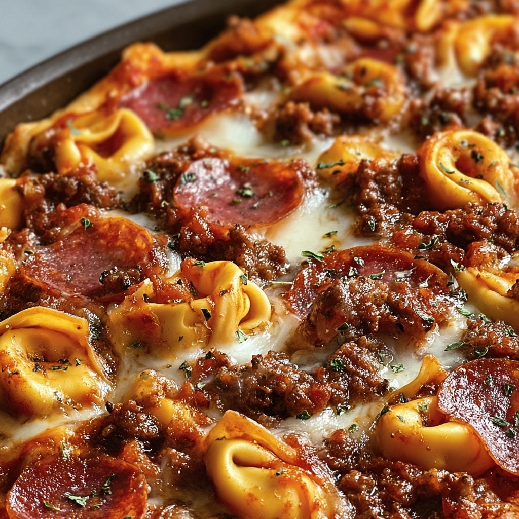 Meat Lovers Pizza Tortellini Recipe - Recipe Image