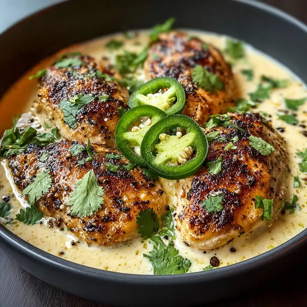 Spicy Jalapeno Chicken with Creamy Sauce Recipe - Recipe Image