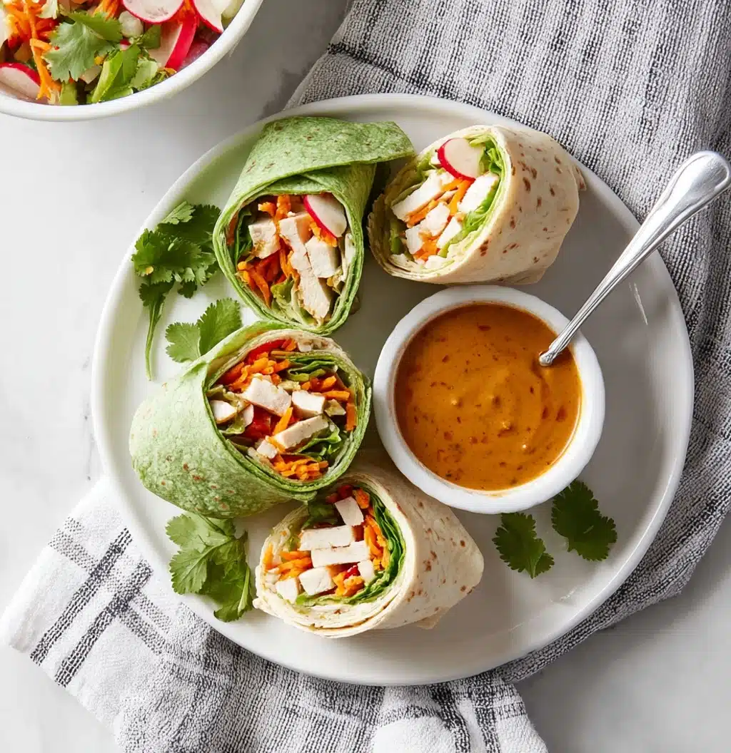 Thai Peanut Chicken Wraps Recipe - Recipe Image