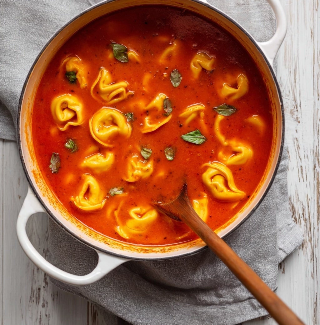Curried Tomato Tortellini Soup Recipe - Recipe Image