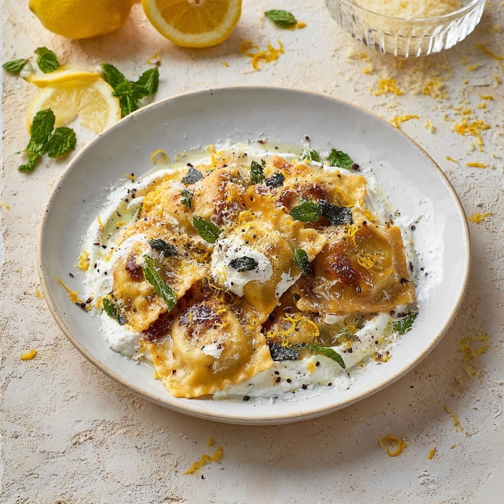 Brown Butter and Lemon Toasted Skillet Ravioli Recipe - Recipe Image