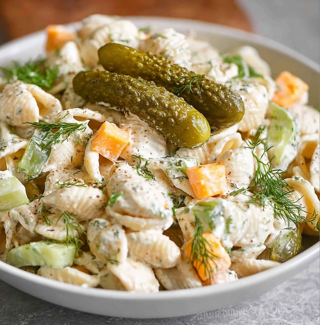 Dill Pickle Pasta Salad Recipe - Recipe Image