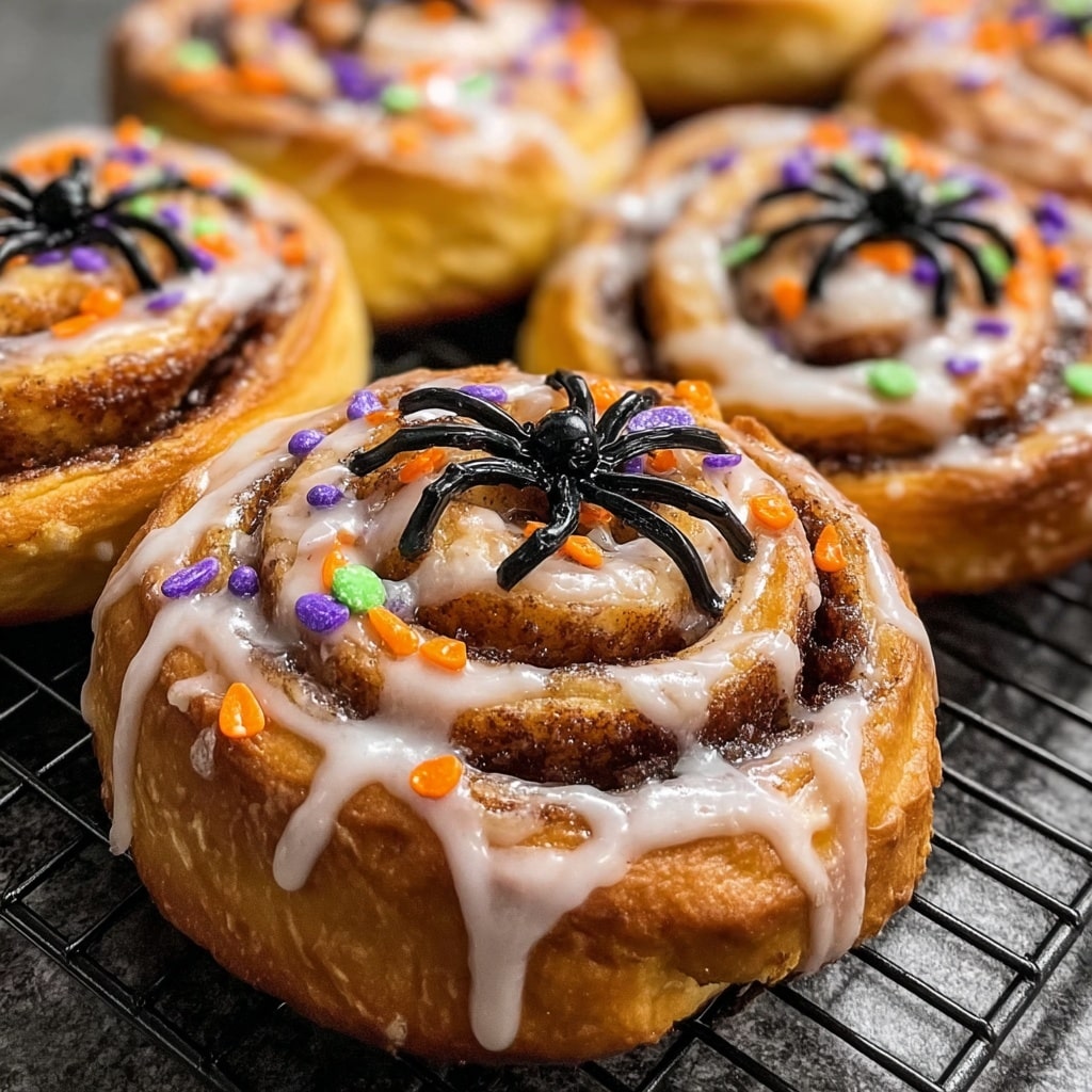 Spooky Cinnamon Rolls 5 irresistible easy delicious treats Recipe - Recipe Image