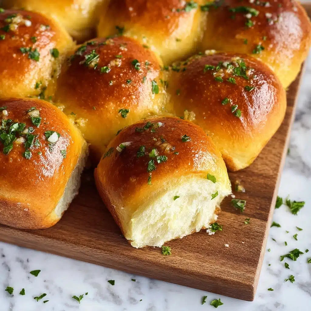 Easy Garlic Butter Dinner Rolls Recipe - Recipe Image