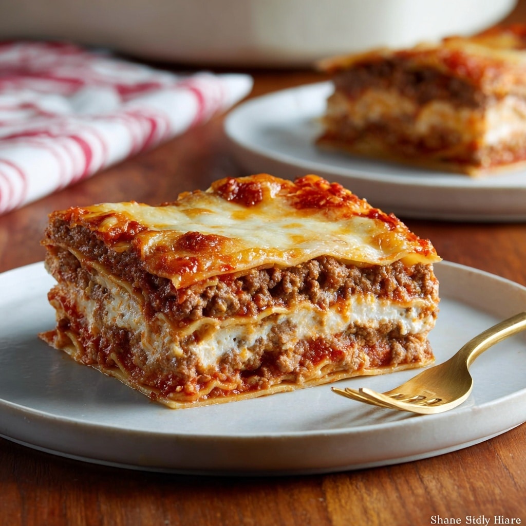 Make No-Boil Lasagna (using Regular Noodles) Recipe - Recipe Image