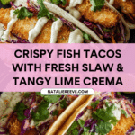 Crispy Fish Tacos with Slaw and Lime Crema Recipe