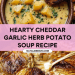 Hearty Cheddar Garlic Herb Potato Soup Recipe