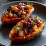 Cranberry Apple Twice-Baked Sweet Potatoes Recipe