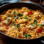 One Pot Queso Chicken and Rice : Easy Comfort Food Recipe