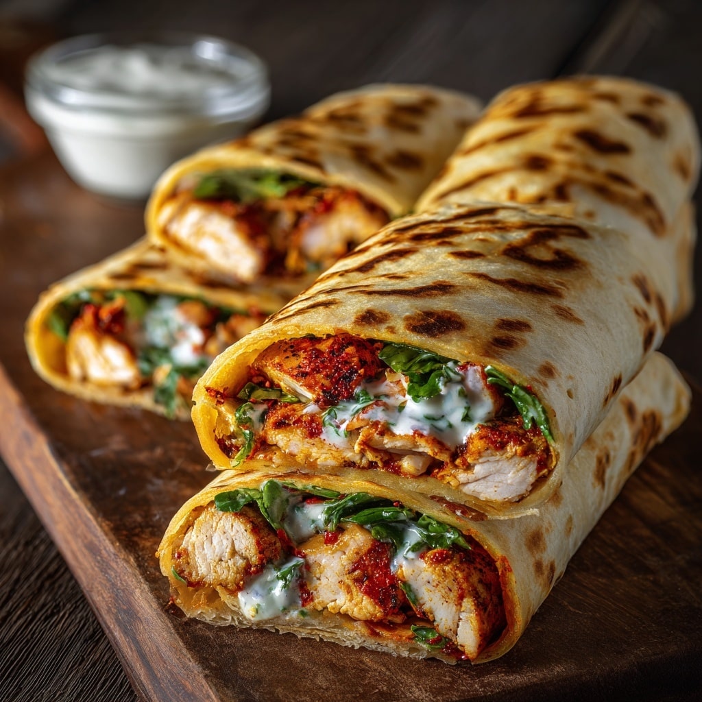Chicken & Mozzarella Wraps Recipe - Recipe Image