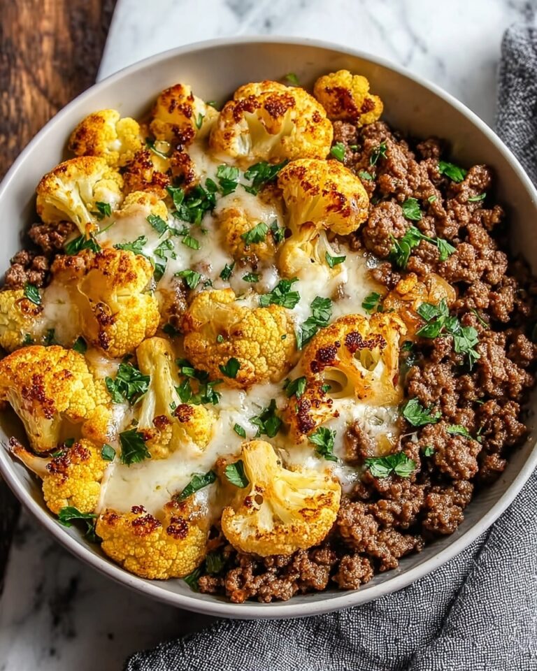 Crispy Chile Ground Beef and Cauliflower Protein Bowls Recipe