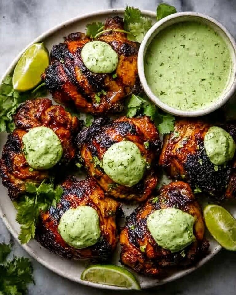 Peruvian Chicken with Spicy Green Cilantro Sauce Recipe