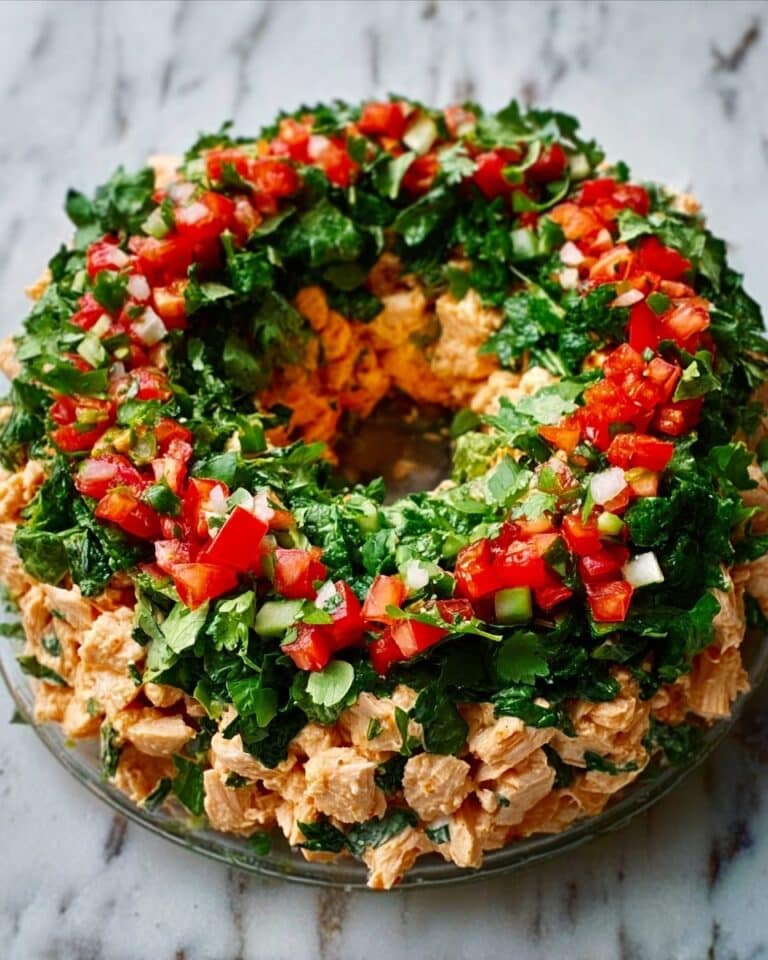 Christmas Taco Cheese Ball Wreath Recipe