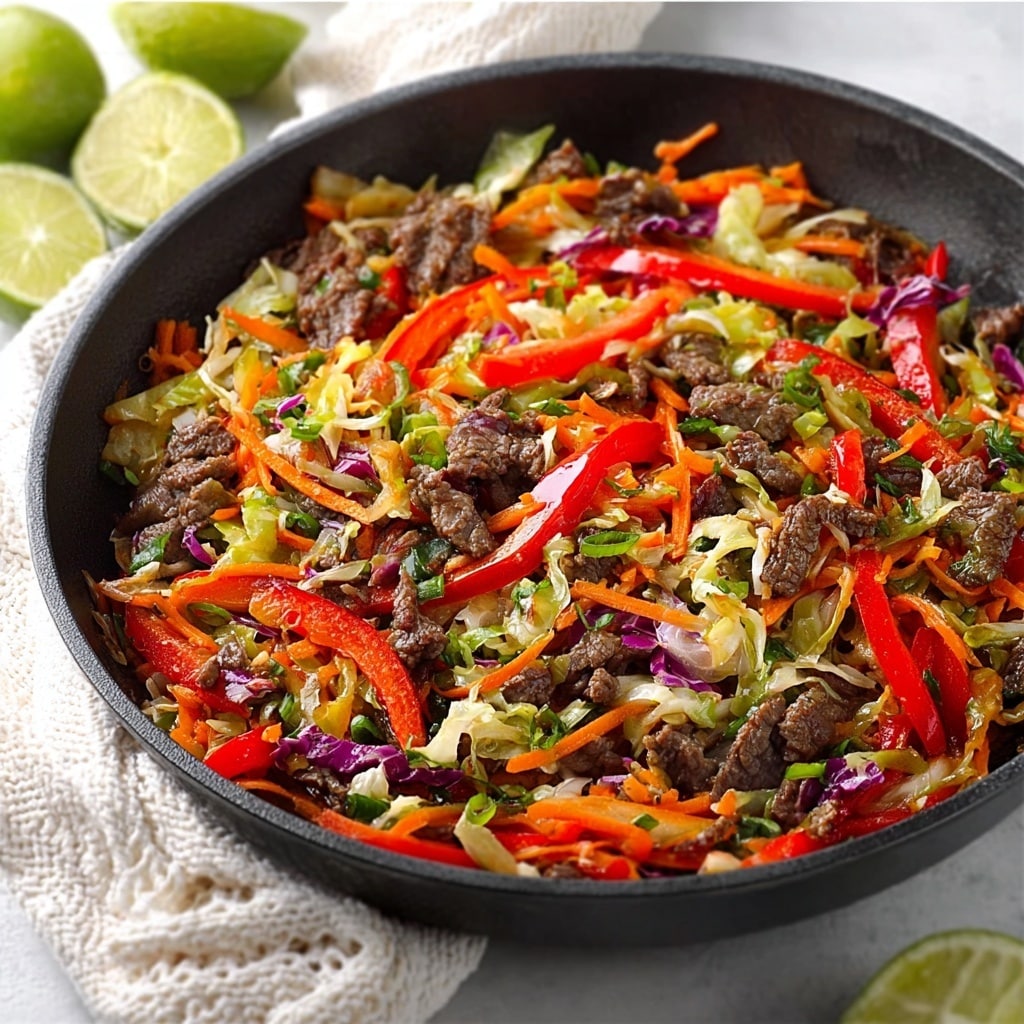 Keto Beef and Cabbage Stir-Fry Recipe - Recipe Image