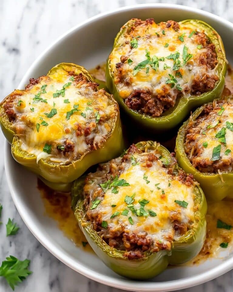 Keto Low Carb Stuffed Bell Peppers Recipe