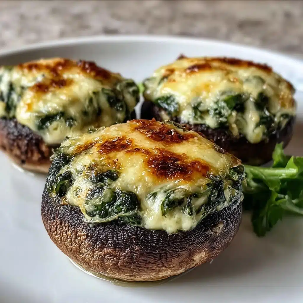 Spinach and Cheese Stuffed Portobello Mushroom Recipe - Recipe Image