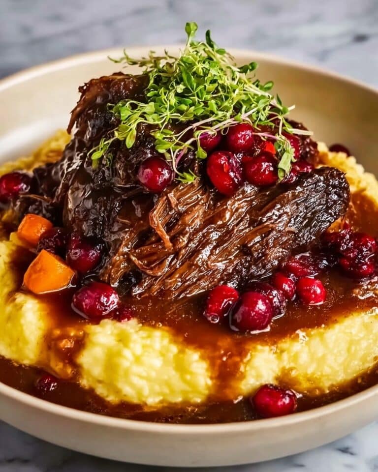 Slow-Braised Beef Roast with Cranberry Balsamic Glaze Recipe