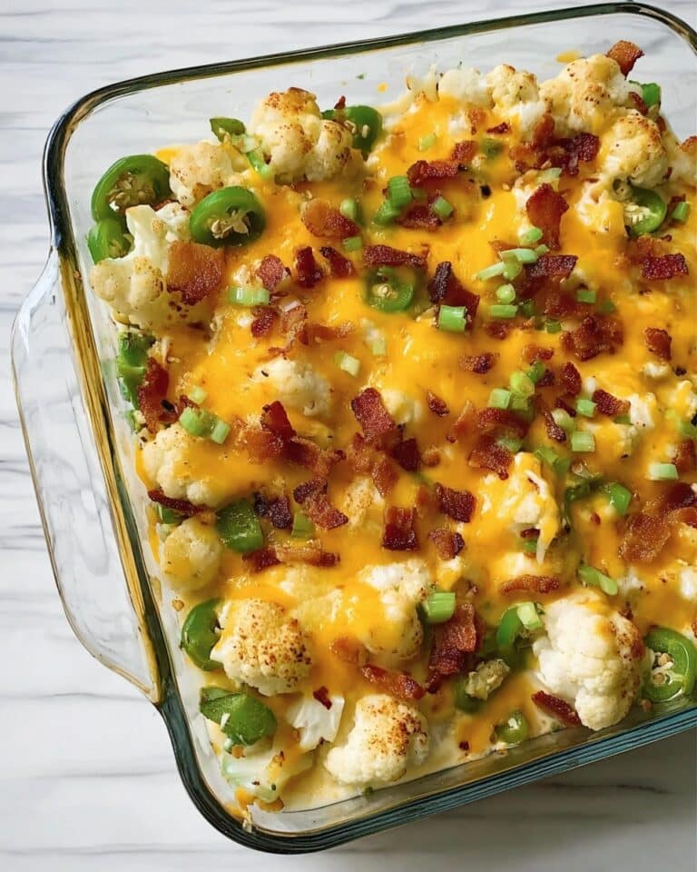 Tasty Jalapeno Popper Cauliflower Casserole Recipe