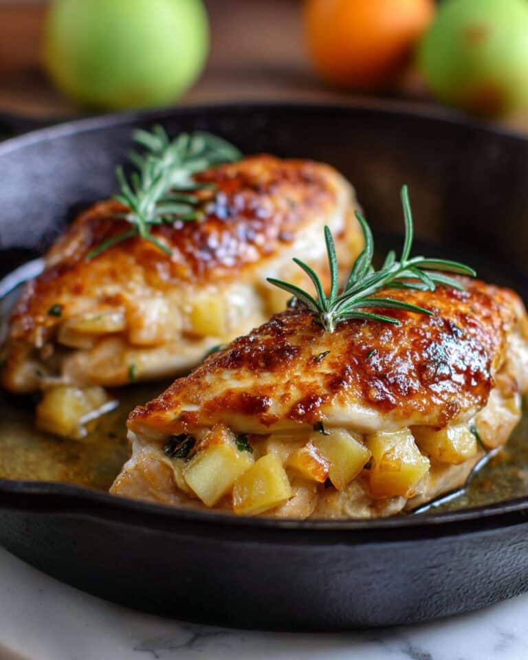 Apple and Brie Stuffed Chicken with Maple Dijon Glaze Recipe