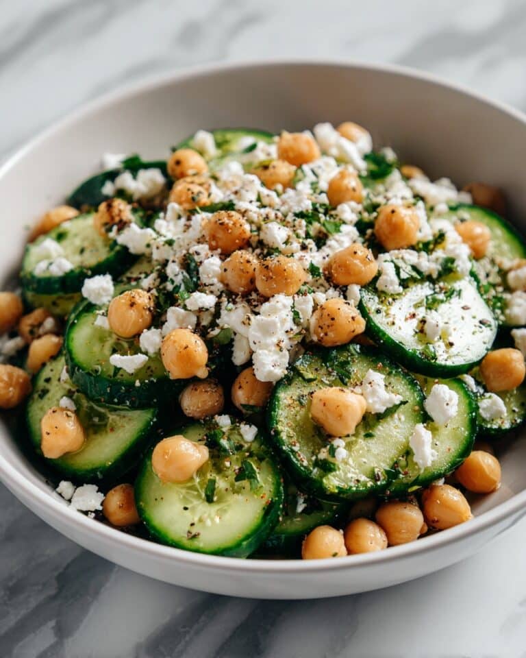 Cucumber Chickpea Feta Lemon Salad Recipe