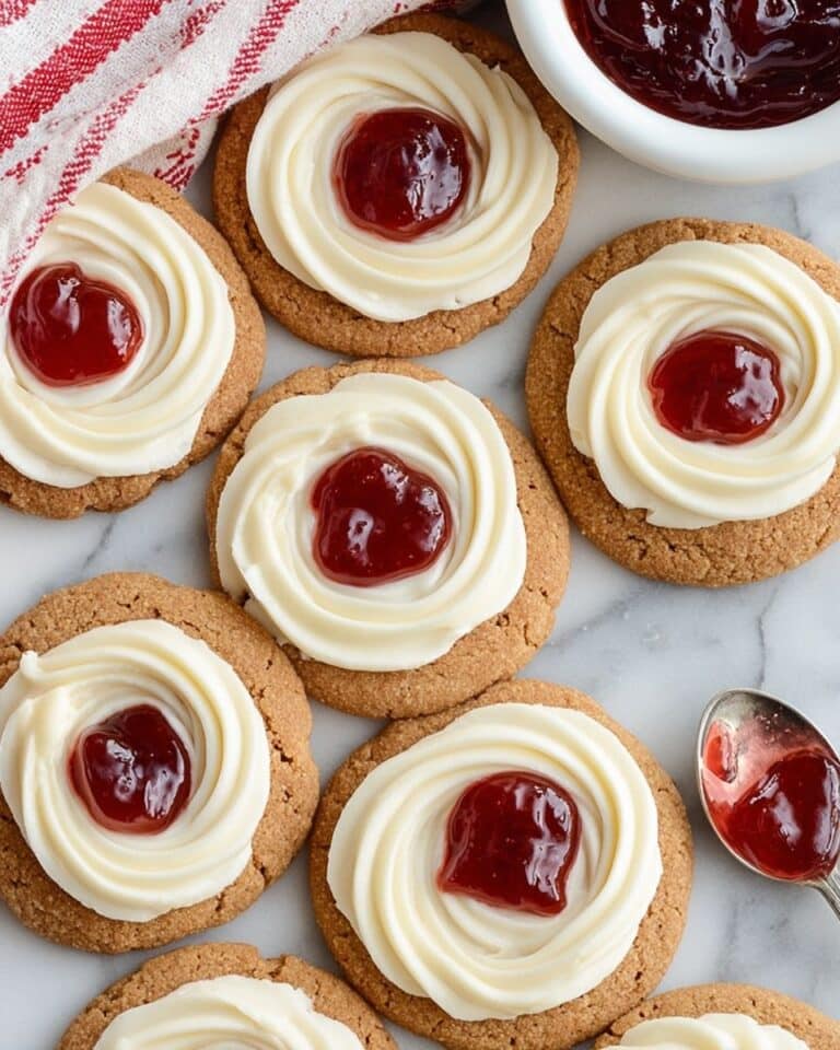 Cheesecake Cookies with Lemon Zest and Jam Recipe