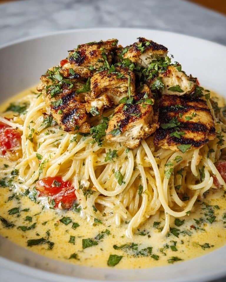 Easy Creamy Cajun Chicken Spaghetti with Garlic Mozzarella Sauce Recipe