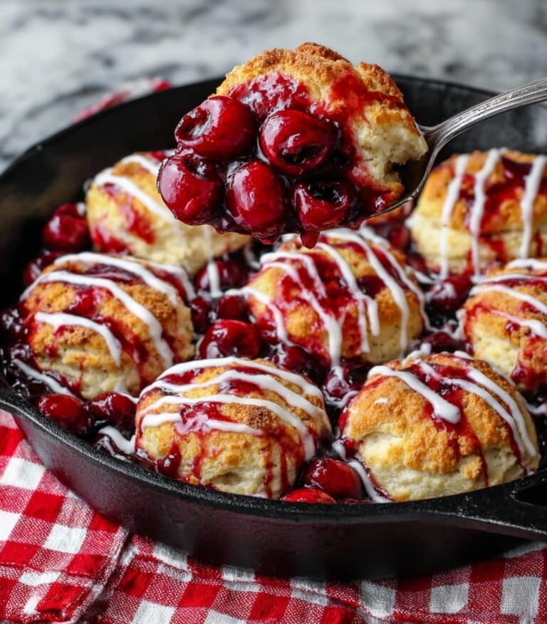 Cast Iron Skillet Cherry Cobbler Recipe