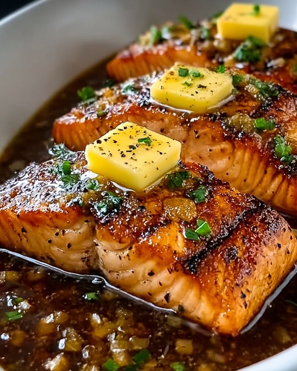The image shows two grilled salmon fillets with a shiny, caramelized glaze on a white plate. The salmon is topped with small pieces of bright yellow pineapple and scattered green herbs. The fish has a slightly crispy texture with grill marks visible. There are also chunks of pineapple placed around the salmon on the plate. The background and surface beneath the plate have a white marbled texture. Photo taken with an iphone --ar 4:5 --v 7