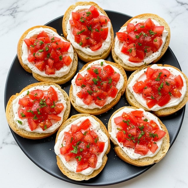 Creamy Bruschetta Appetizer Bites Recipe