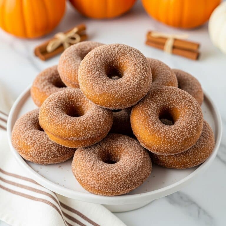 Easy Baked Pumpkin Donuts with Cinnamon Sugar Coating Recipe
