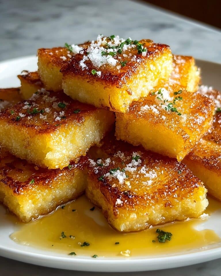 Savory Crispy Baked Halloumi Potato Squares Recipe