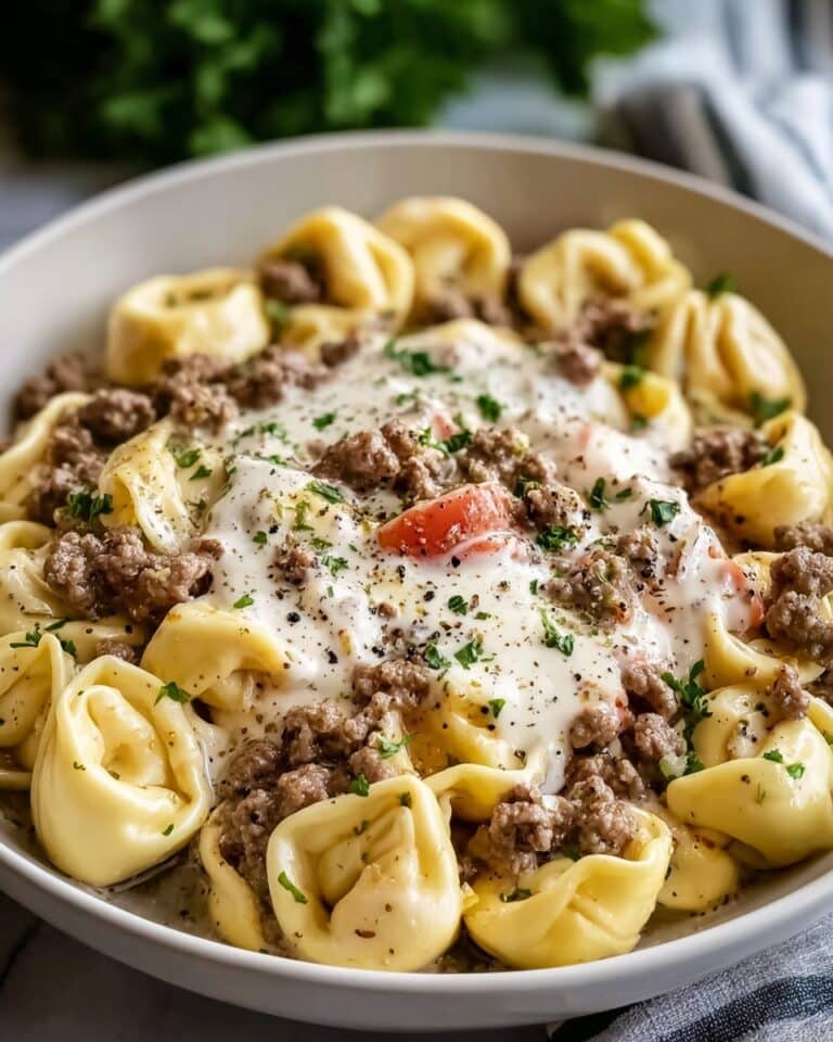 Philly Cheesesteak Tortellini Pasta Recipe