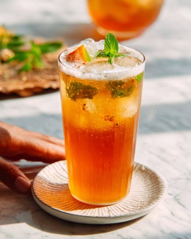 Peach Thyme Iced Tea Recipe