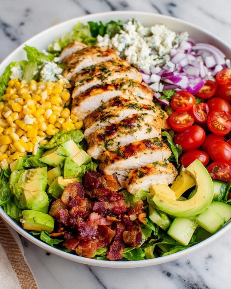 Grilled Chicken Salad with Bacon, Blue Cheese, and Avocado Recipe