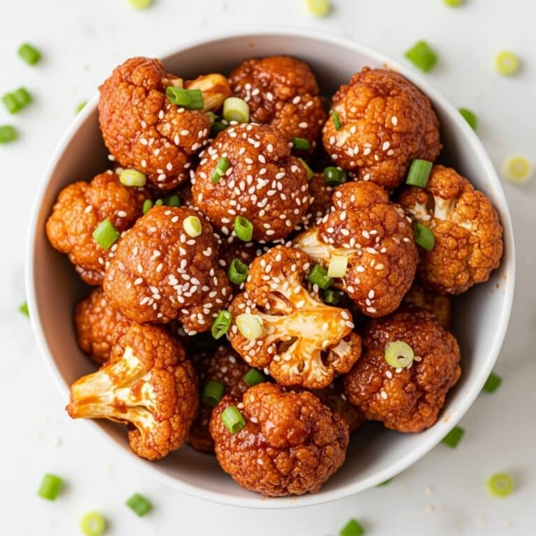 Crispy Cauliflower with Sweet and Savory Sesame Sauce Recipe