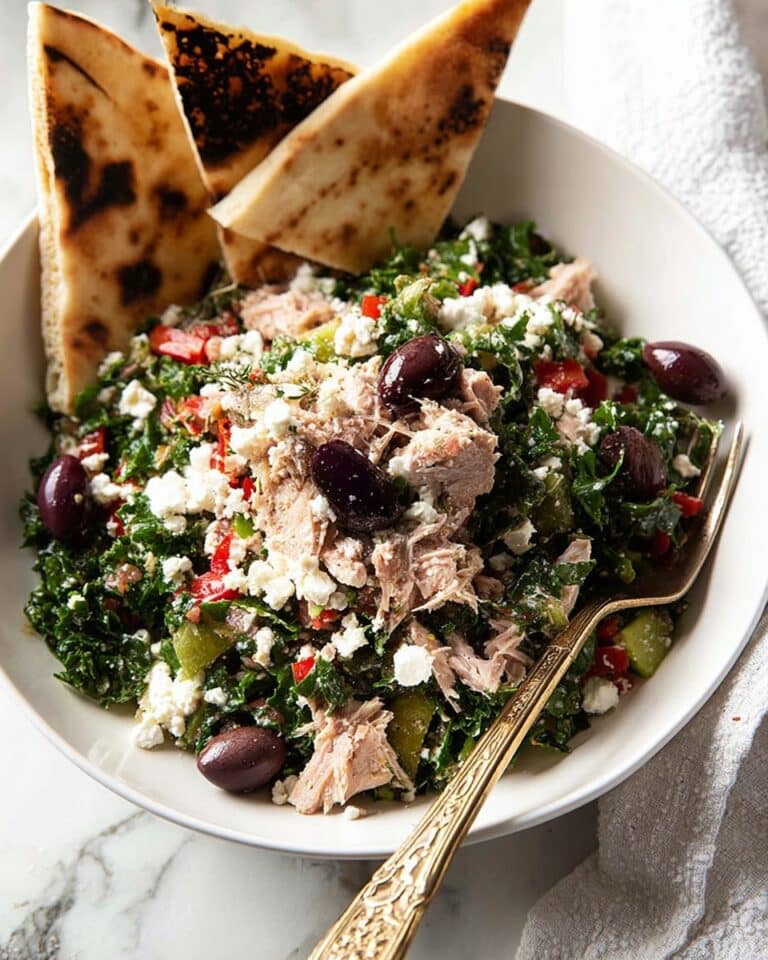 Mediterranean Tuna Salad with Creamy Feta Dressing Recipe